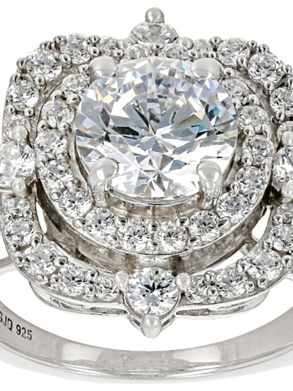 Bella Luce Rhodium Plated Vintage Inspired Ring 5.55ctw. Size 10